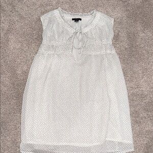 Lightweight White Polka Dot Sleeveless Tank